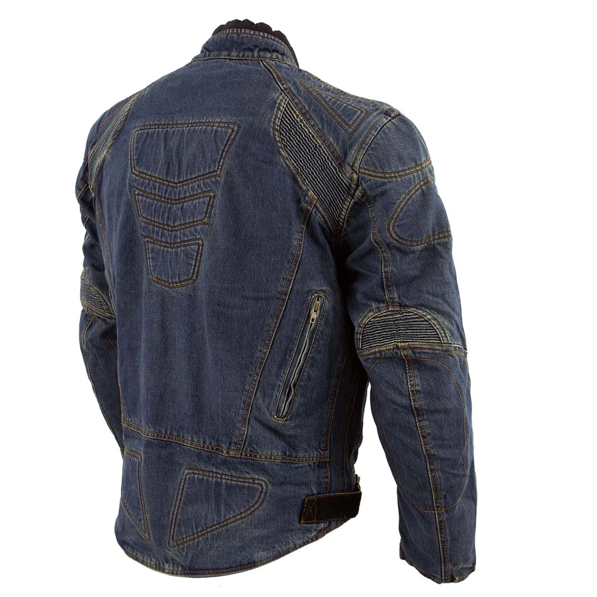Biker's Edge Bikers Edge DM1991 Men's Blue ‘Armored And Vented’ Denim Racing Jacket Motorcycle Jackets