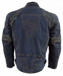 Biker's Edge Bikers Edge DM1991 Men's Blue ‘Armored And Vented’ Denim Racing Jacket Motorcycle Jackets