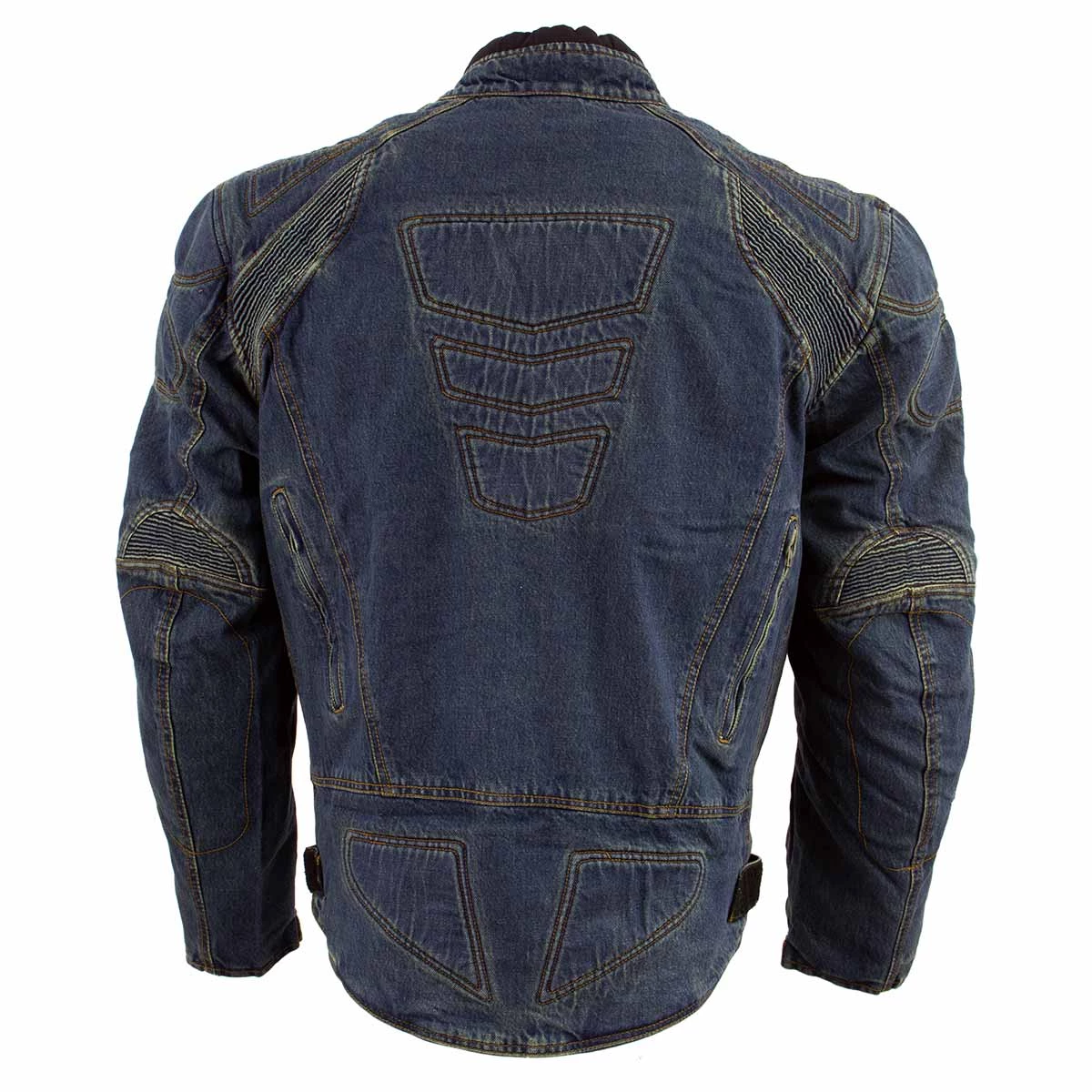 Biker's Edge Bikers Edge DM1991 Men's Blue ‘Armored And Vented’ Denim Racing Jacket Motorcycle Jackets