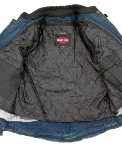 Biker's Edge Bikers Edge DM1991 Men's Blue ‘Armored And Vented’ Denim Racing Jacket Motorcycle Jackets