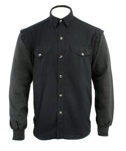 NexGen DM2222 Men's Black Long Sleeve Button Shirt Riding Gear