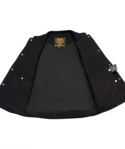 Milwaukee Leather DM2238 Men's Blue Denim Snap Front Club Style Vest