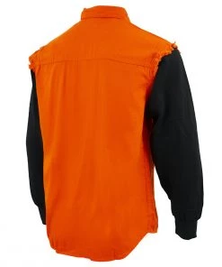 Riding Gear NexGen DM3333 Men's Orange And Black Long Sleeve Button Shirt