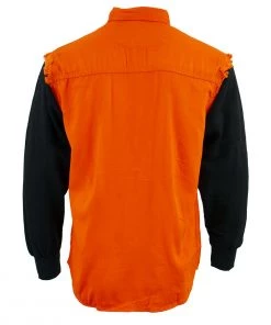 Riding Gear NexGen DM3333 Men's Orange And Black Long Sleeve Button Shirt