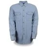 Milwaukee Leather DM993 Men’s Blue Lightweight Cotton Long Sleeve Denim Shirt Sleveless Denim Shirts