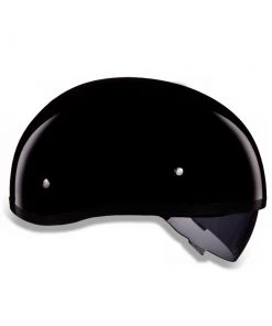 Daytona Helmets DS8-A ‘Skull Cap' Gloss Black Half Face Helmet With Inner Shield Riding Gear
