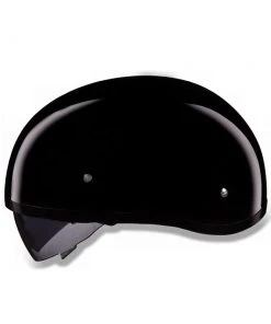 Daytona Helmets DS8-A ‘Skull Cap' Gloss Black Half Face Helmet With Inner Shield Riding Gear