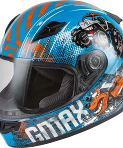 Gmax 72-4995 Youth GM-49Y 'Beasts' Full-Face Helmet Orange/Blue/Grey