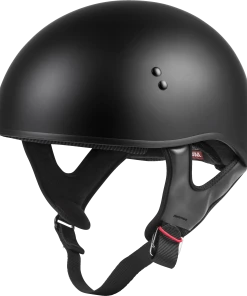 Gmax 72-6431L HH-45 Naked Half Helmet Matte Black Riding Gear