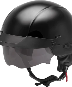 Riding Gear Gmax 72-6500 HH-75 Half Helmet Black