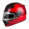 Closeout-Gmax E72-6331S Ff-49S Hail Snow Helmet W/Elec Shield Matte Red/Black Sm Riding Gear