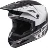 Fly Racing 73-8630 Kinetic Straight Edge Helmet Black/White Riding Gear