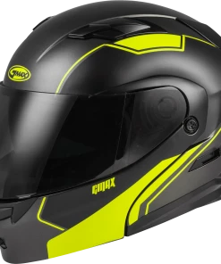 Riding Gear Gmax 72-4731L MD-01 Modular 'Exploit' Helmet Matte Black/Hi-Vis