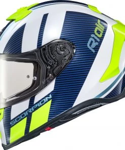 Riding Gear Scorpion Exo 75-1358 EXO-R1 'Air' Full Face Helmet Corpus White/Blue