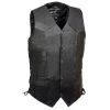 Event Leather EL5315T Men's Black Classic Side Lace Biker Vest In Big And Tall Sizes