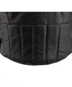 Event Leather Event Biker Leather EL5410 Men's Black Side Lace Vented Scooter Jacket Leather Motorcycle Jackets