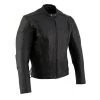 Event Leather Event Biker Leather EL5410 Men's Black Side Lace Vented Scooter Jacket Leather Motorcycle Jackets
