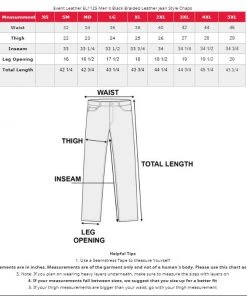 Motorcycle Pants & Chaps Milwaukee Leather ML1125 Men's Classic Black Braided Jean Style Leather Chaps