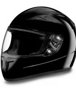 Daytona Helmets F1-A ‘Shadow’ HI-Gloss Black Full-Face Helmet Riding Gear