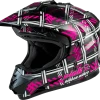 Gmax 72-7049 GM-11 Dual-Sport Pink Ribbon Riders Helmet Black/Pink Riding Gear