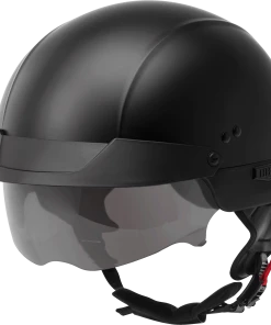 Gmax 72-6501 HH-75 Half Helmet Matte Black