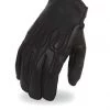 Riding Gear First Manufacturing FI172GEL Men’s Full Finger Embroidered Flame Design Leather Gloves With Gel Palm