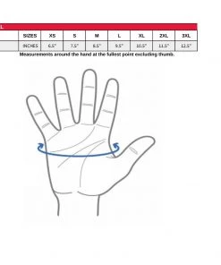 Riding Gear First Manufacturing FI172GEL Men’s Full Finger Embroidered Flame Design Leather Gloves With Gel Palm
