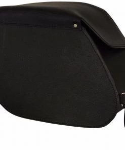 Riding Gear First Manufacturing FIBAG8009 Black Leather Mountable Motorcycle Saddlebags