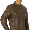 First Manufacturing FIM262NTCZ Men’s Brown ‘The Maverick’ Motorcycle Leather Jacket