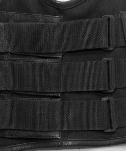 First Manufacturing FIM645 Men’s ‘The Commando’ Black Leather Vest With Carry Conceal Pockets