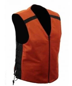 First Manufacturing FIM675CSL Men’s Leather Reversable Motorcycle Vest