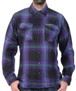 Hot Leathers FLM2011 Men's 'Voodoo' Flannel Long Sleeve Shirt Riding Gear