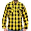 Riding Gear Hot Leathers FLM2014 Men's 'Gold And Black' Flannel Long Sleeve Shirt