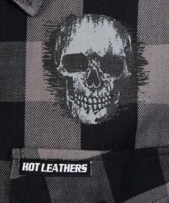 Hot Leathers FLM2101 Men's'Grave Rub' Flannel Long Sleeve Shirt