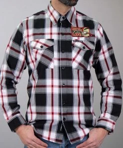 Hot Leathers FLM2104 Men's 'Bobber Monster' Flannel Long Sleeve Shirt