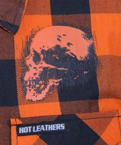 Hot Leathers FLM2108 Men's'Ancient Skull' Flannel Long Sleeve Shirt