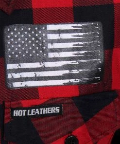 Riding Gear Hot Leathers FLM2110 Men's'Bullets' Flannel Long Sleeve Shirt