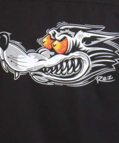 Hot Leathers FLM2115 Men's'Black Race Wolf' Long Sleeve Flannel