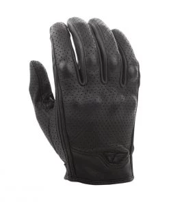 Fly Racing Thrust Men's Perforated Black Leather Gloves