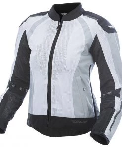 Fly Racing Coolpro Women's White/Black Mesh Jacket With Armor
