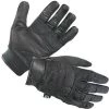 Xelement XG879 Men's Black Mesh And Leather Motorcycle Gloves