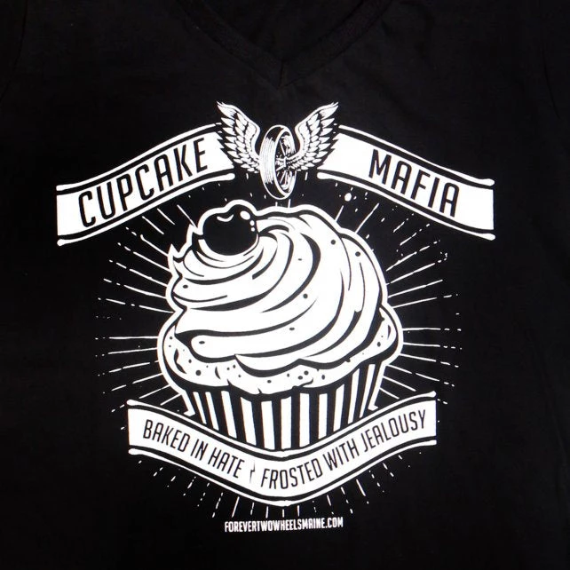 Riding Gear Hot Leathers FTL1002 FTW Cupcake Ladies Black Short Sleeve DS