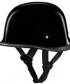 Daytona Helmets G1-A ‘German Style’ Hi-Gloss Black Half Face Helmet