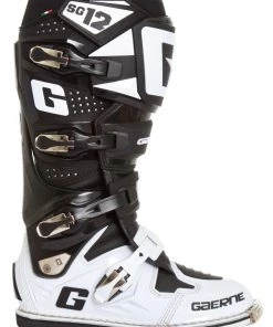 Gaerne SG-12 Men's Black/White Motocross Boots Riding Gear