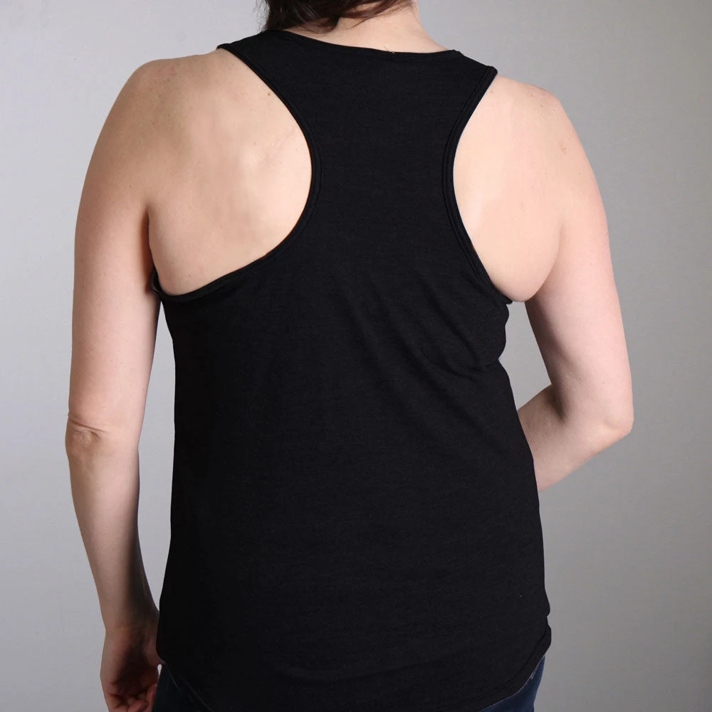 Hot Leathers GLC2443 Ladies 'Ride Forever, Forever Free' US Flag With Bling Black Tank Top Riding Gear