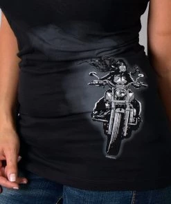 Hot Leathers GLD1053'This Bitch Just Passed You' Black Ladies Tee