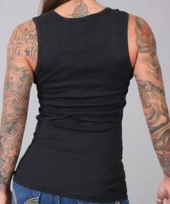 Hot Leathers GLF2105'Heart Breaker' Black Corset Top With Foil Print Tank Top