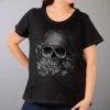 Riding Gear Hot Leathers GLR1508 Skull Bandana Full Figured Ladies T-Shirt