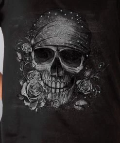 Riding Gear Hot Leathers GLR1508 Skull Bandana Full Figured Ladies T-Shirt