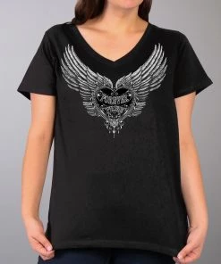Hot Leathers GLR1509 Silver Flight Forever Free Ladies Tee